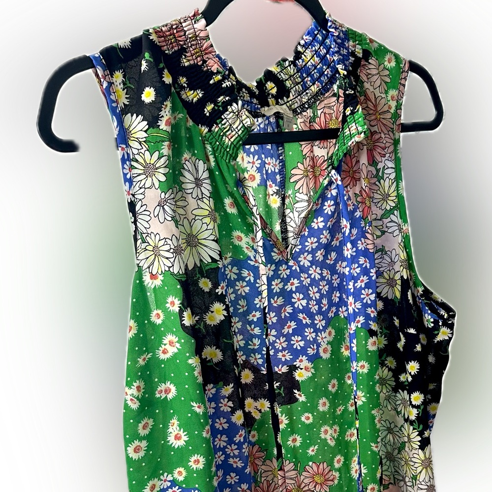 Static Patchwork Tunic Top - Size 1X